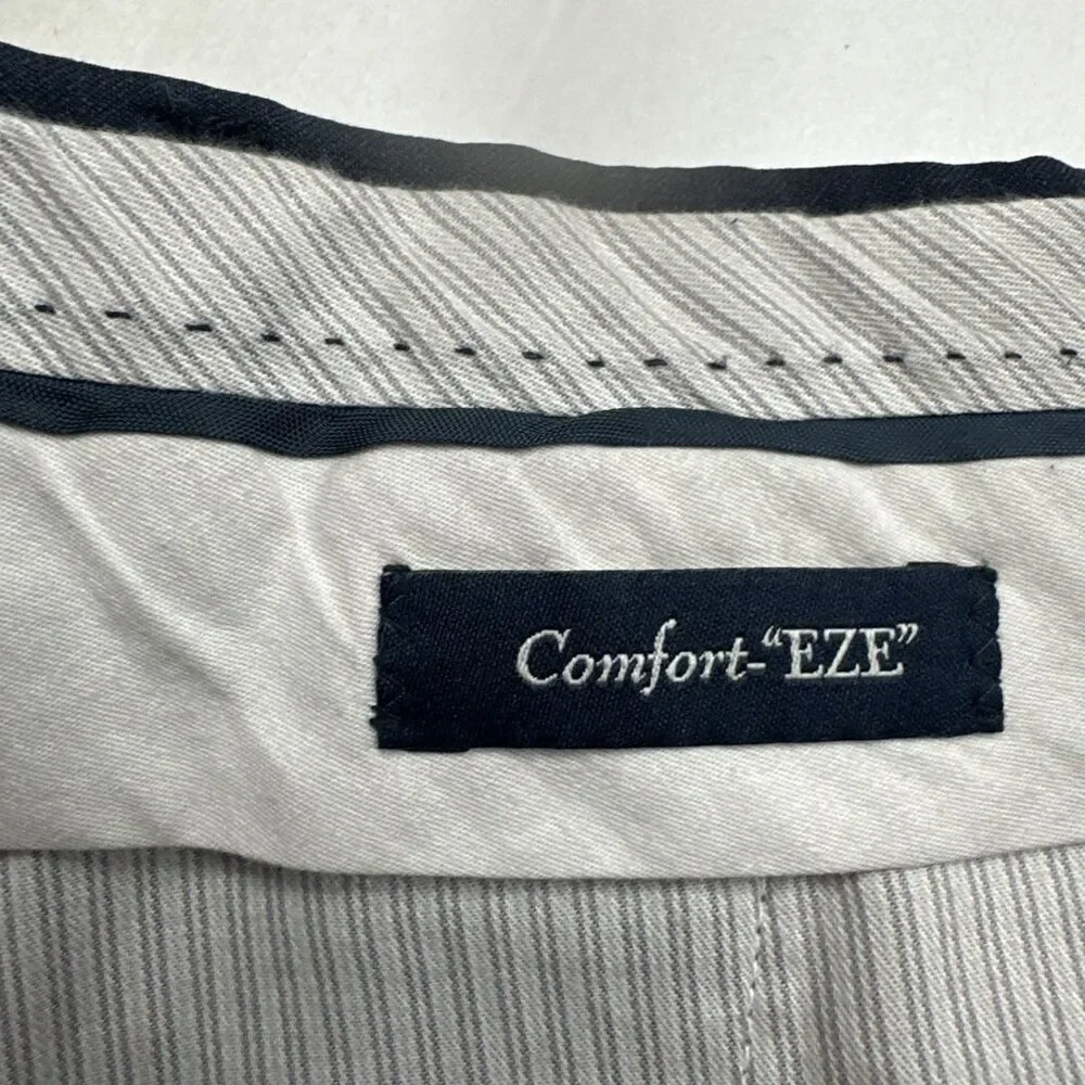 Ballin Dress Pants 100% Super 120s Wool Comfort-Eze Mens 40x27.5 Blue Flat Front